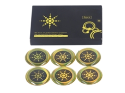 6pcs Adesivo de Proteção Contra Radiação com Íons Negativos para Equipamentos Eletrônicos Ouro | S/MARCA