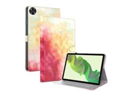 Capa De Couro Com Estampa Aquarela Para Tablet Realme Pad 2