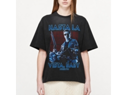 Rockinstone Terminator 2 Hasta La Vista Baby Black T-shirt Size:s