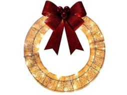 Wjtg Guirlanda De Natal Pré Iluminada, Decoração Para Áreas Externas, Decorações De Natal, Guirlanda De Natal Sagradaj Aquaforge