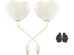 Conjunto De 2 Espelhos Retrovisores Em Formato Coração Para Motocicleta, Peças De Reposição, Refletores Esquerdo E