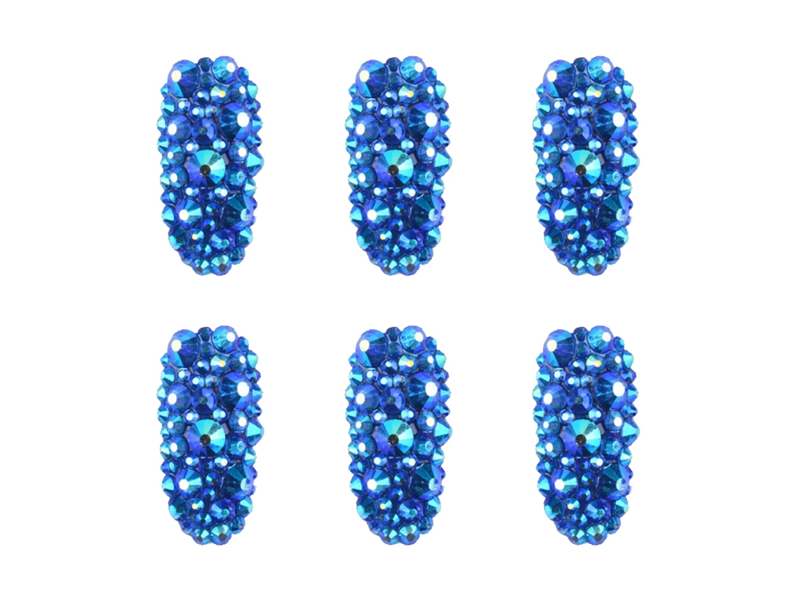 Ferramenta De Manicure Diy 6grids Strass Ab Irregular Punho Pérolas Adesivo Arte De Unha Sz13