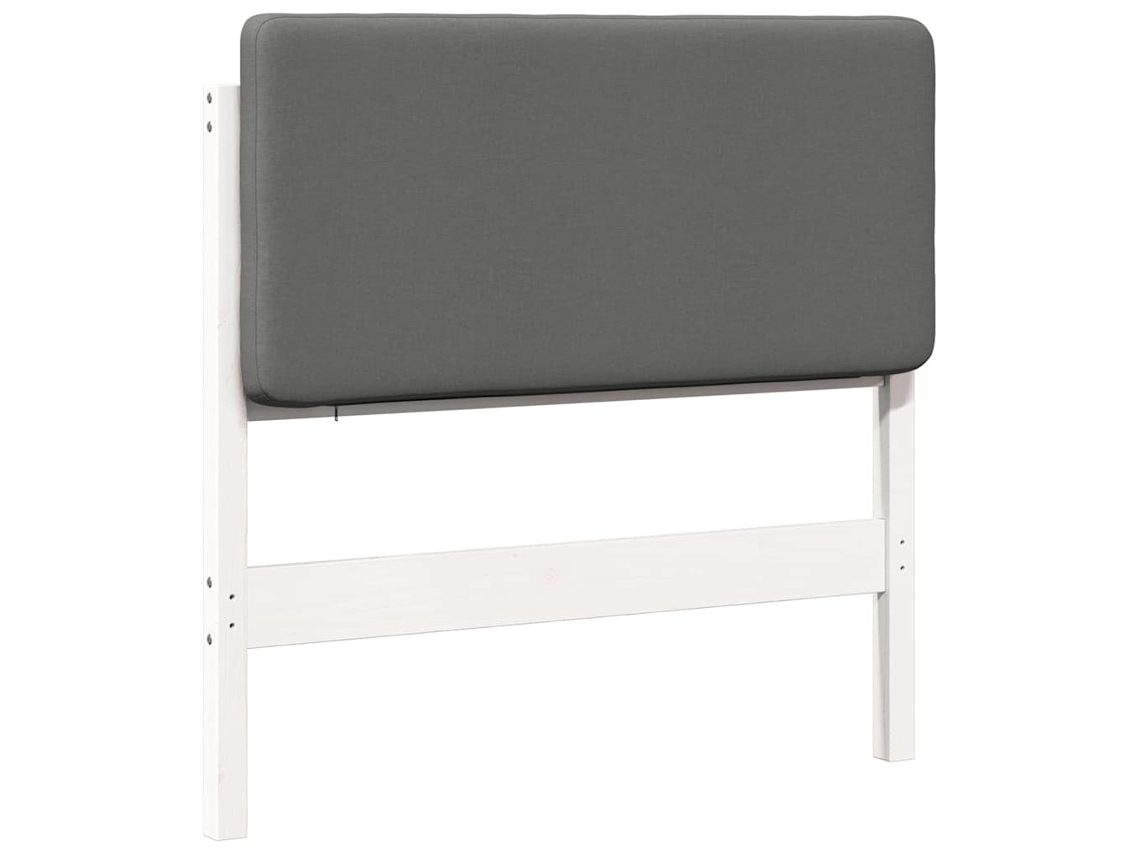 Cabeceira Estofada Branco e Cinza Claro 90 cm MAISON EXCLUSIVE
