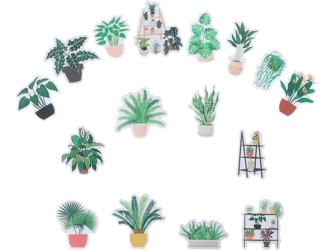 Gadpiparty Conjunto De 16 Ímãs Resina Para Geladeira, Em Formato De Plantas Decoração Delicada E Fácil Instalar Para