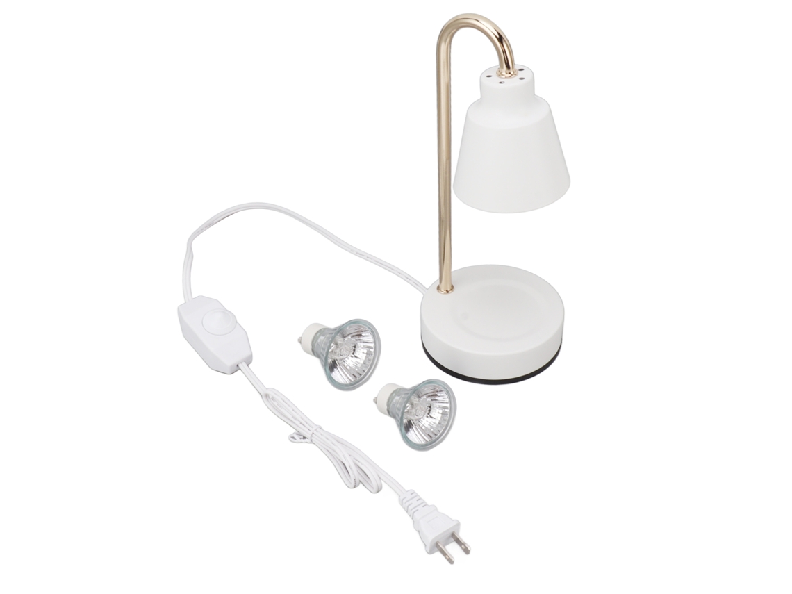 Lâmpada Derretedor de Cera Aromaterapia Ajustável com Luz Noturna Decorativa Branco para Quarto S/MARCA