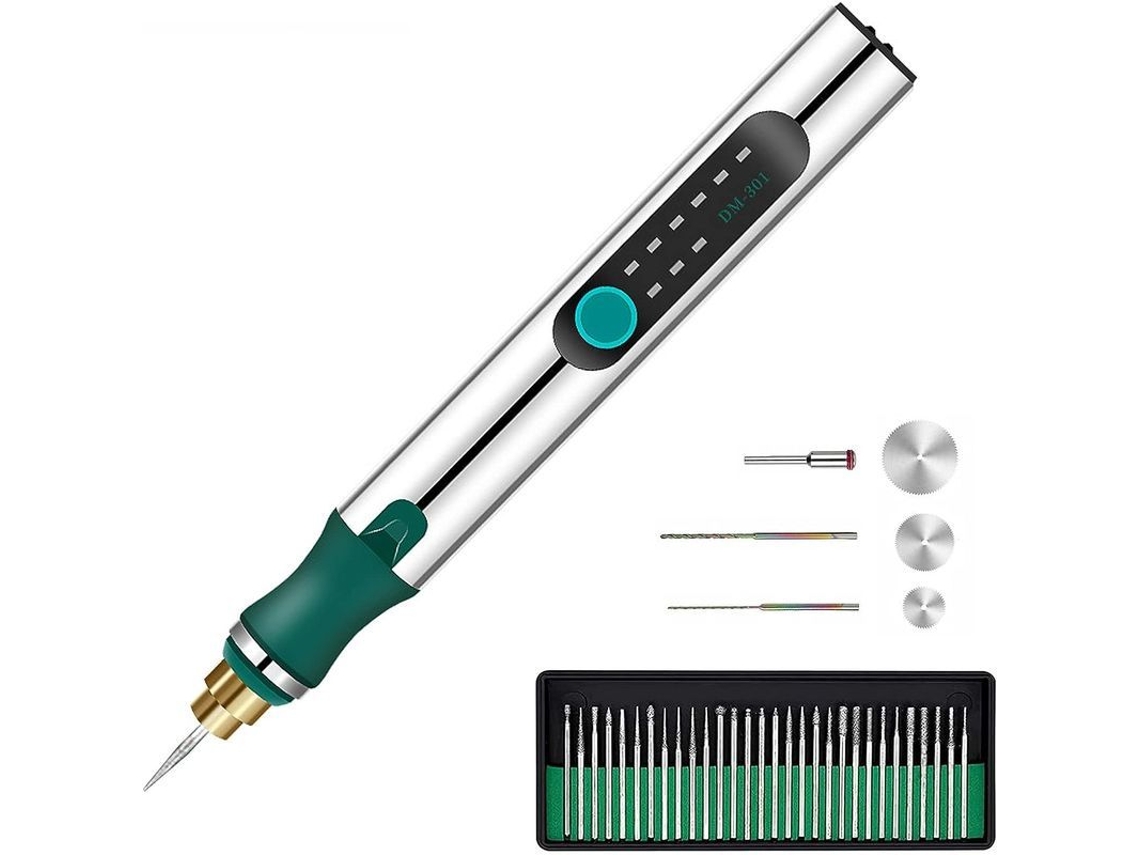 2026 lápiz de Gravura Mini Recargável Usb, Kit de Ferramentas de Gravura com 3 Velocidades e Acessórios Variados