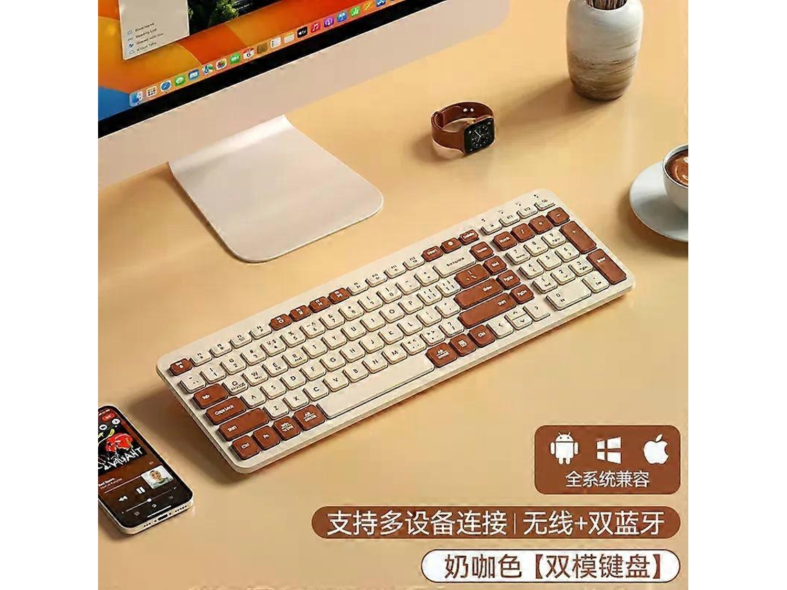Teclado Usb Bluetooth Sem Fio Sbow Para Vários Dispositivos Teclado Silencioso Com Teclado Numérico Para Windows/android/ios Ly Ebike