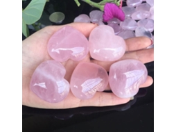 Meditação Maison 1 Peça Cristal De Quartzo Rosa Natural Quartzo Rosa Cristal Em Forma De Coração Bricolage