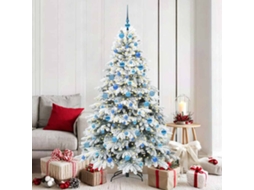 Vidaxl Árvore De Natal Artificial Com 300 Leds Branco 180 Cm Pe E Pvc