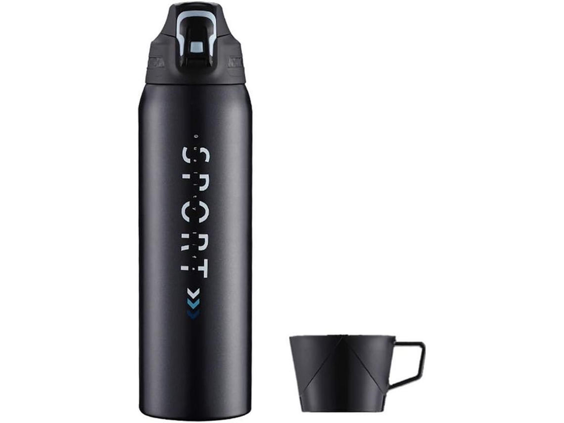 Garrafa de água infantil com tampa flip top, inox 304, 320ml, verde, S/MARCA