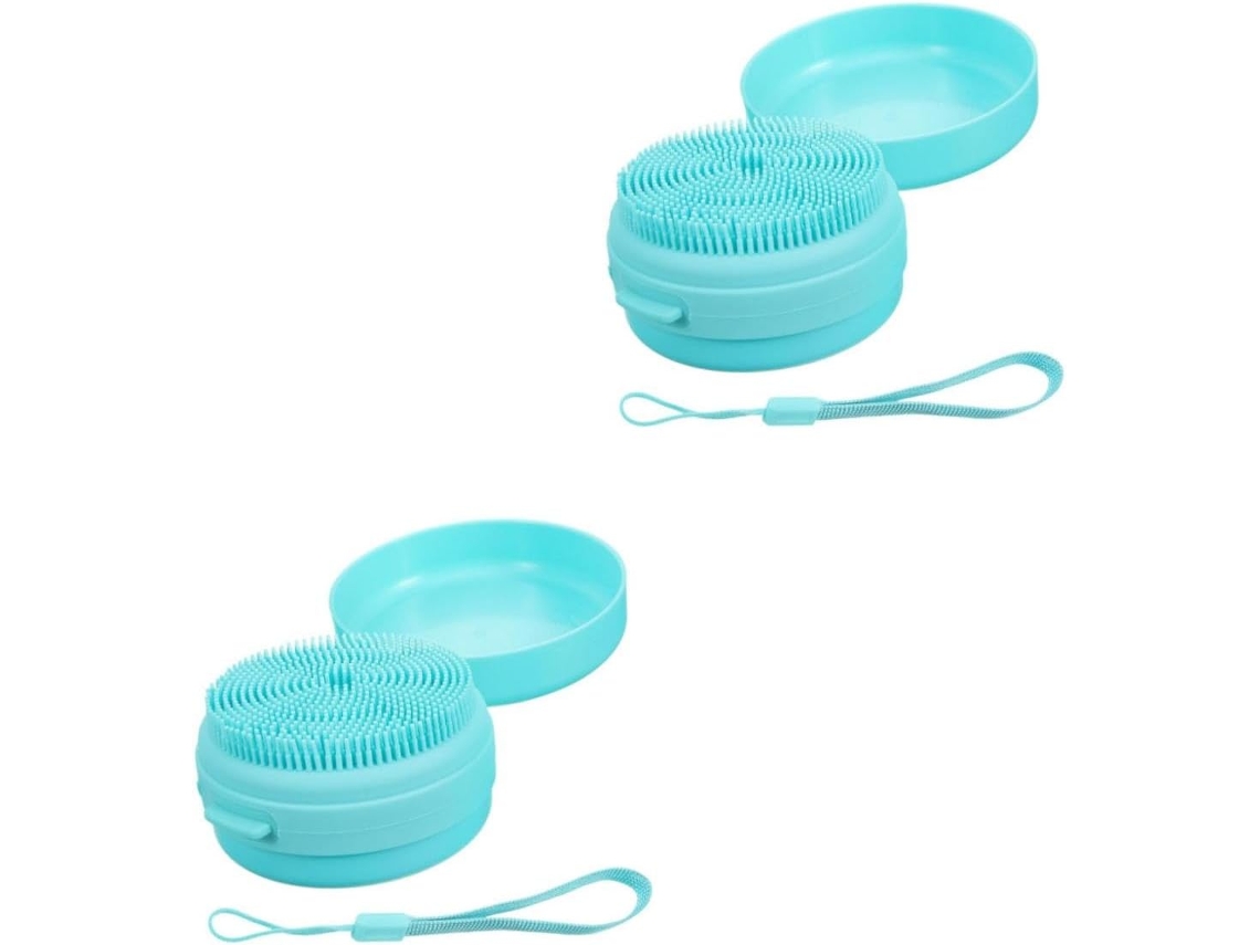 Conjunto De 2 Escovas Banho Silicone Macio Packove Com Corda, Escova Corporal Ergonômica Para Massagem E Limpeza