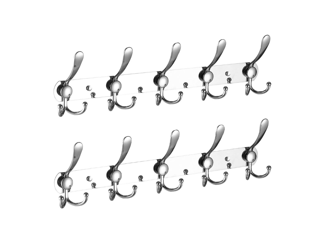 Cabideiro de Parede com Design Exclusivo, Ganchos de Aço Inoxidável para Roupas, Ideal para Banheiro. Resistente e Durável BRILVIBERA