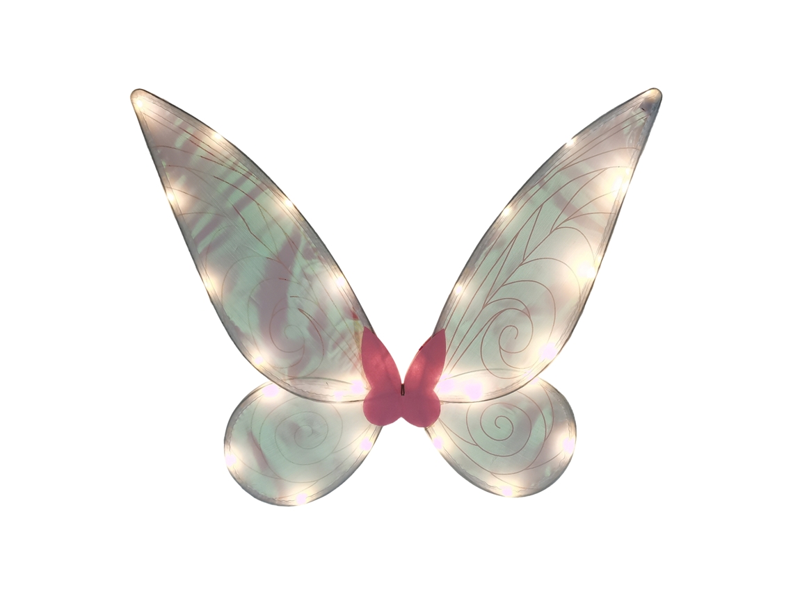 Asas de Fada com Luz Rosa para Decoração e Fantasia LAXISCREED