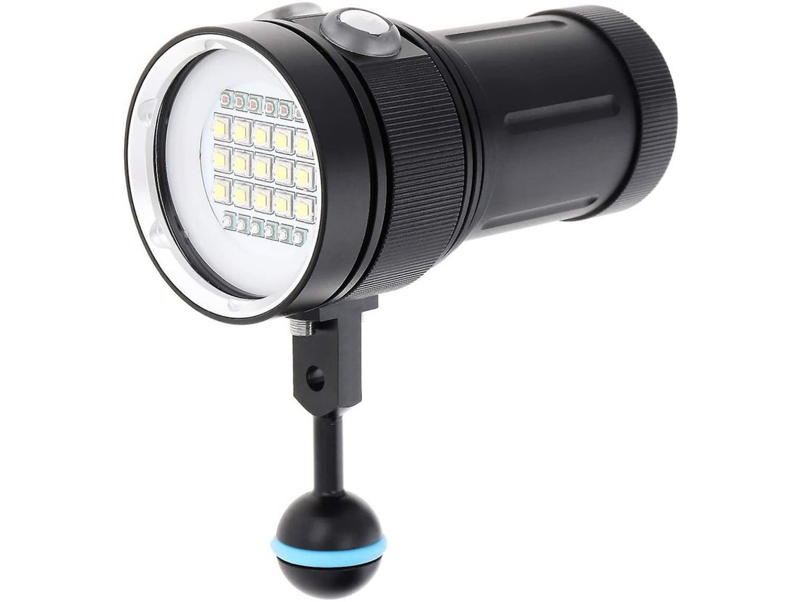 Lanterna Mergulho Video Vermelho Uv Branco 120graus Fluorescente Preto Yizhood