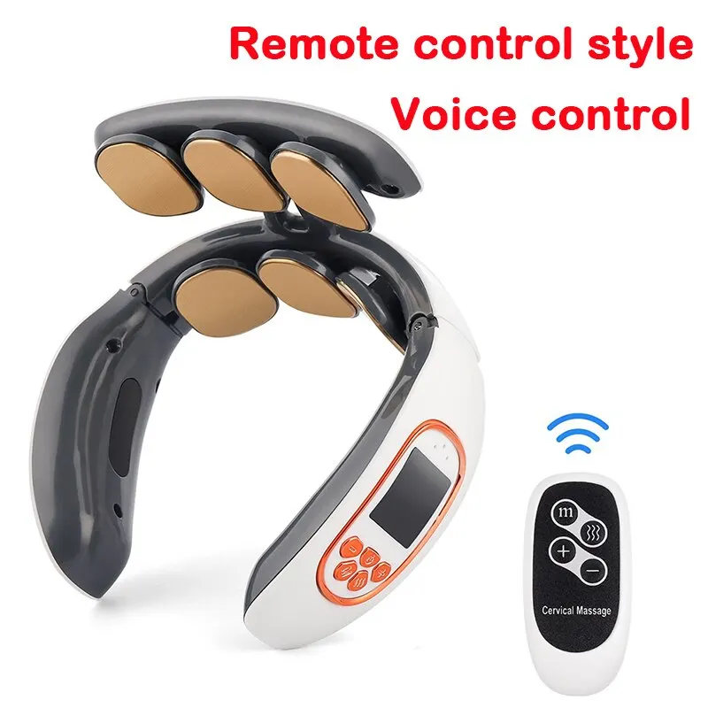 Massageador De Pescoço Inteligente Com Aquecimento, Carregamento Magnético, Pulso, Estampagem A Quente, Design Moderno, Portátil E Para Múltiplos