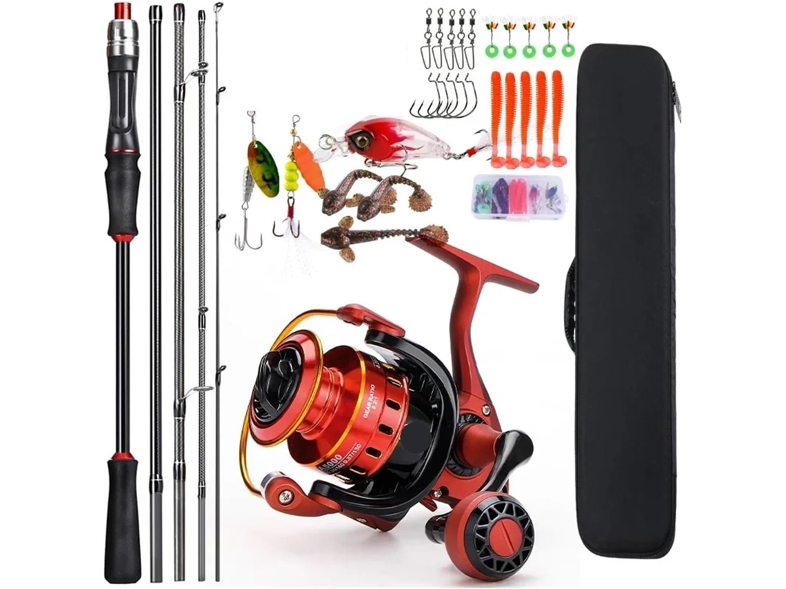 2,1 M 1,8 Vara Pesca Fibra Carbono Iniciantes Experientes