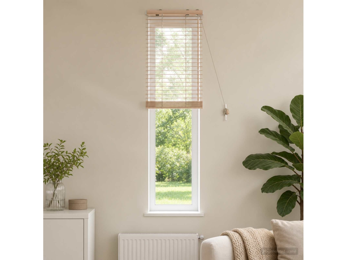 Vidaxl Cortina Veneziana Aparência De Carvalho 40 X 160 Cm 35 Mm