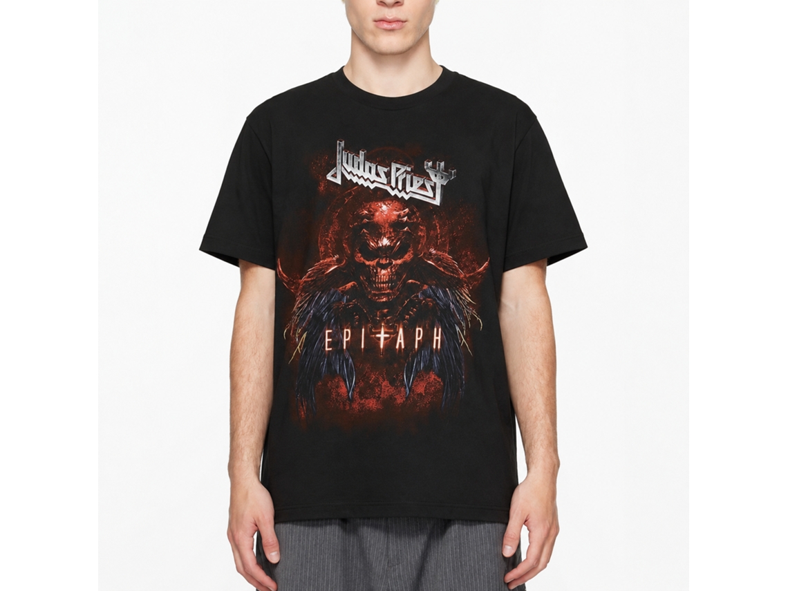 Judas Priest Epitaph Red Horns T-shirt Unisex Adults Size:xxl