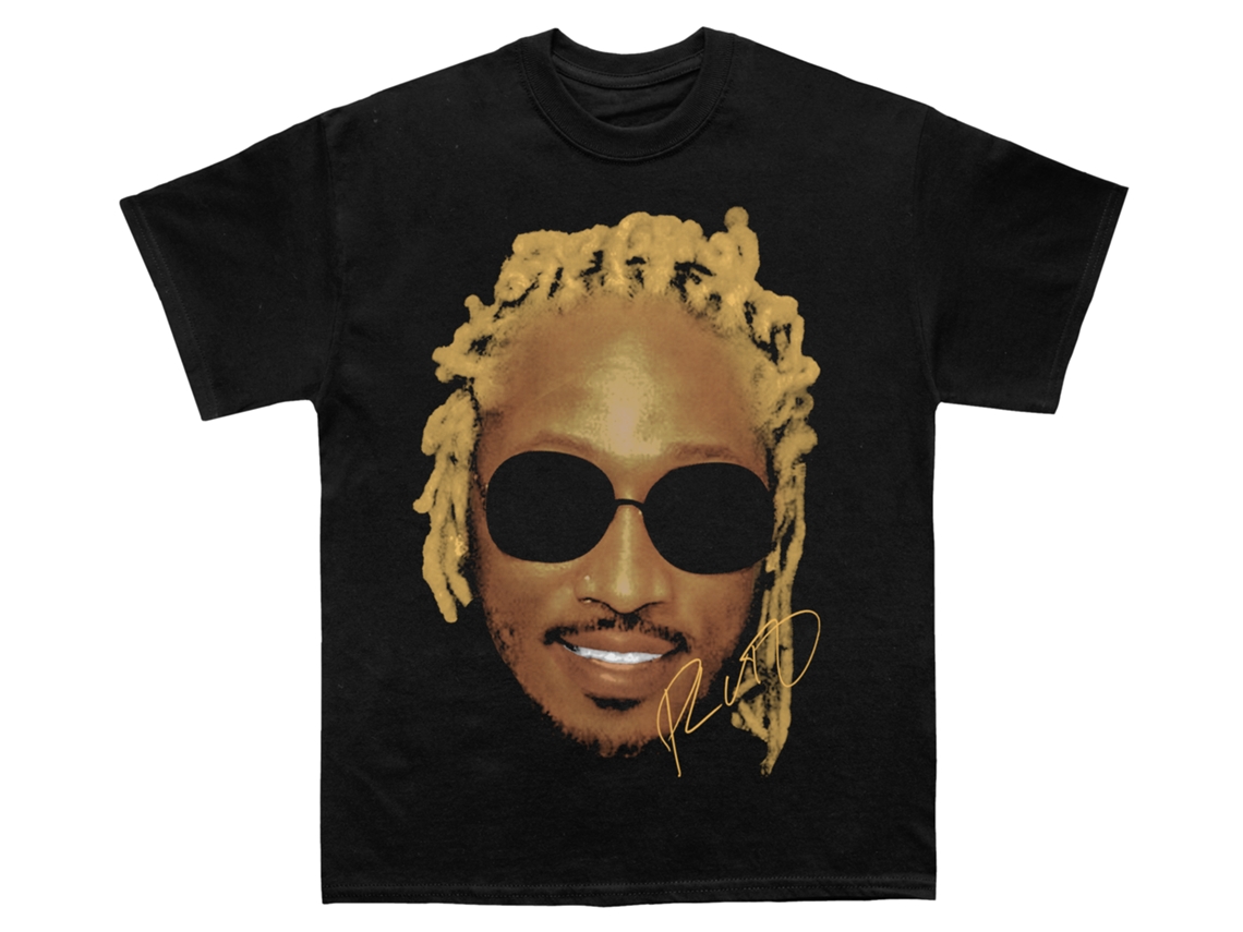 Future “pluto” Face Black Graphic Unisex T-shirt Rockinstone Size:m