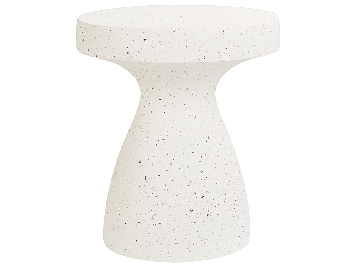 Mesa De Apoio Beliani Biviere De Óxido De Magnésio Branco Creme 39x39x46