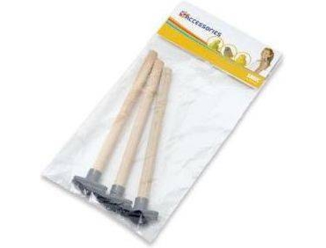 Poleiro para Pássaros  (18 cm - 3 Un - Madeira)