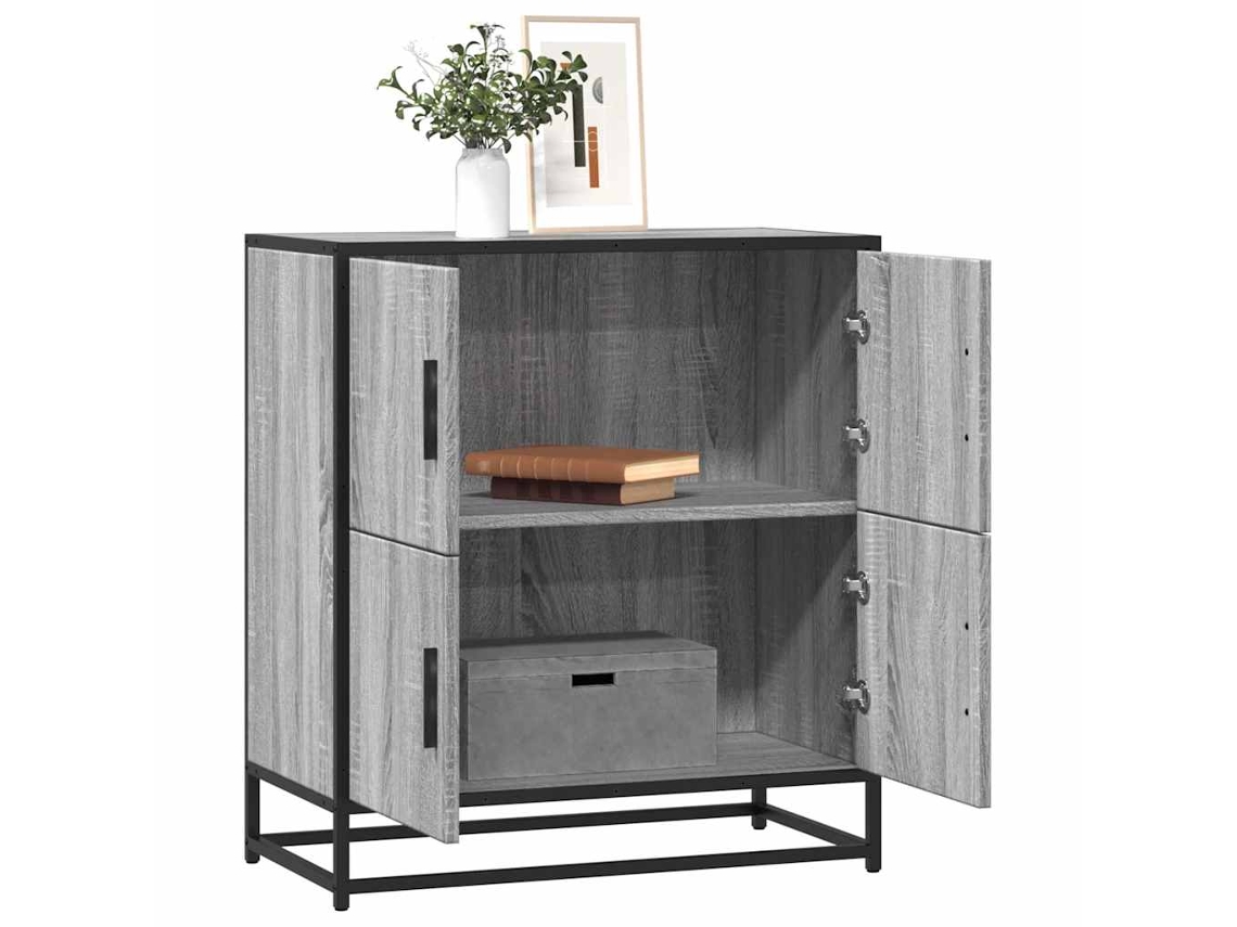 Vidaxl Aparador 68x35x76 Cm Deriv. De Madeira Cinzento Sonoma