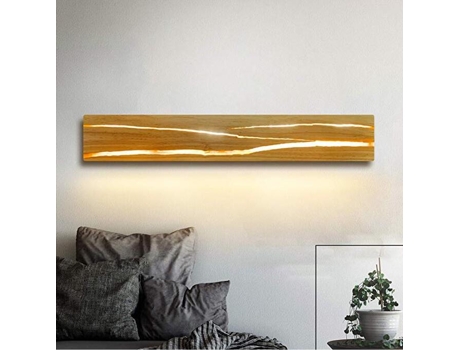 Luz De Parede De Madeira Branca Quente De 24W ZMING