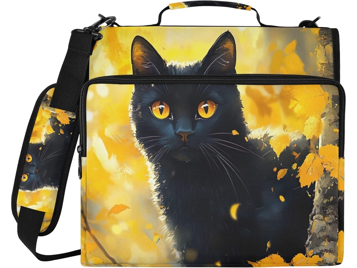 Organizador De Bolsa Com Estampa Floresta E , Preto, Resistente À Água, Com Compartimento Acolchoado Laptop E