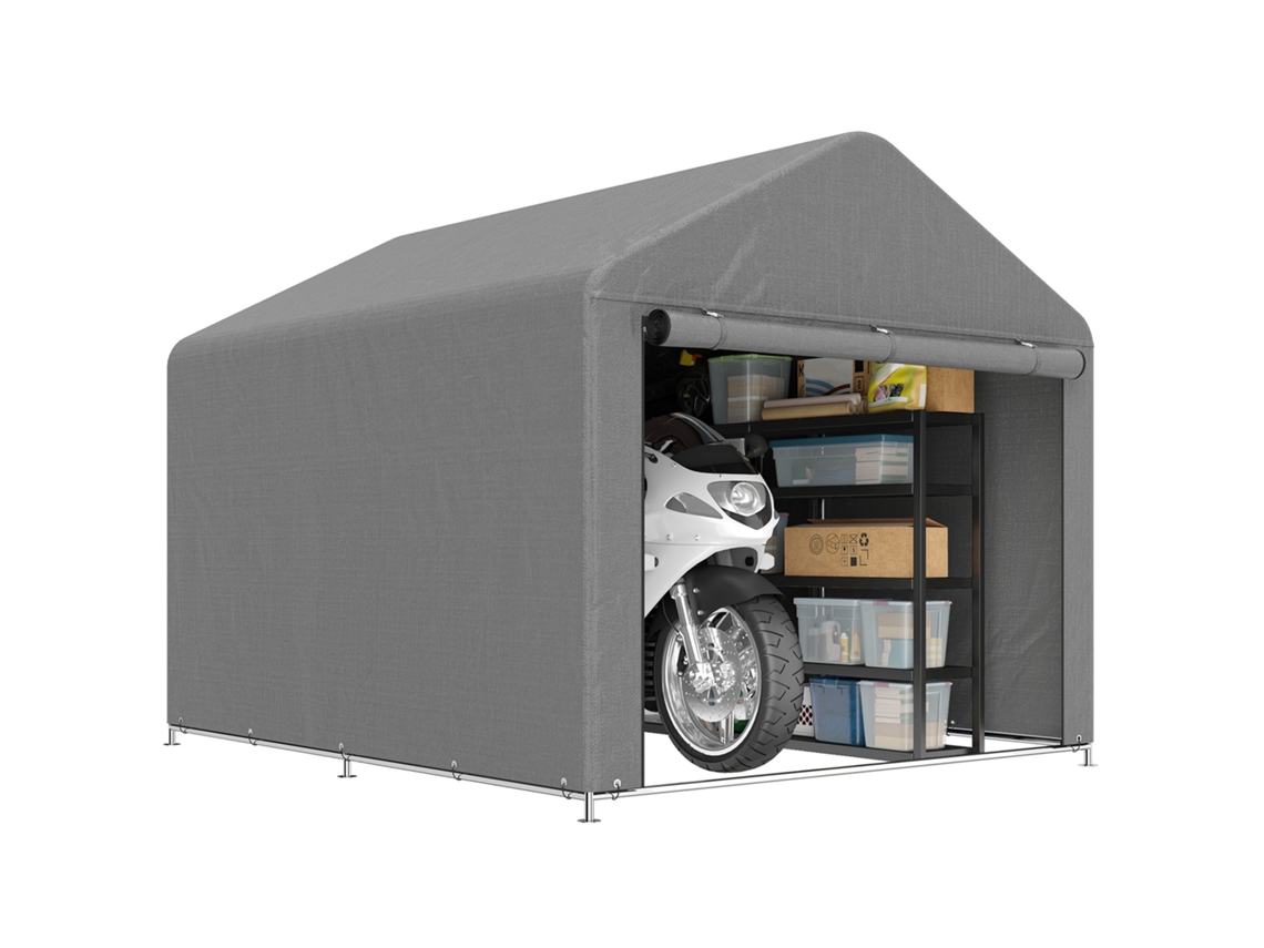 Capanno Gives Garden 2x2. 4 M Waterproof. Door Avvolgibile Is Telaio In Metal Light Gray