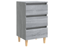 Bed Cabinet, Bed Cabinets Vidaxl Cinzeto Madeira Processada (n/a)
