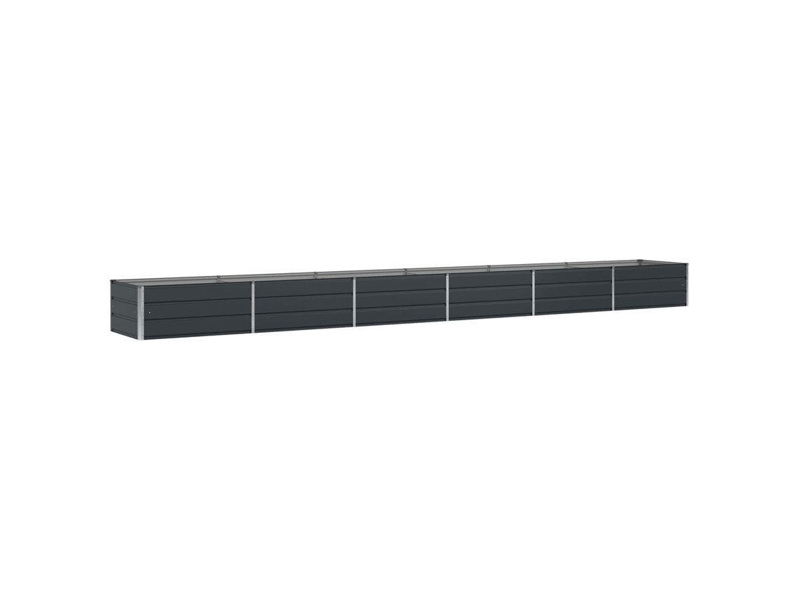 Conjunto 1 Vaso De Jardim Vidaxl Antracite Aço (600 X 80 X 45 Cm)