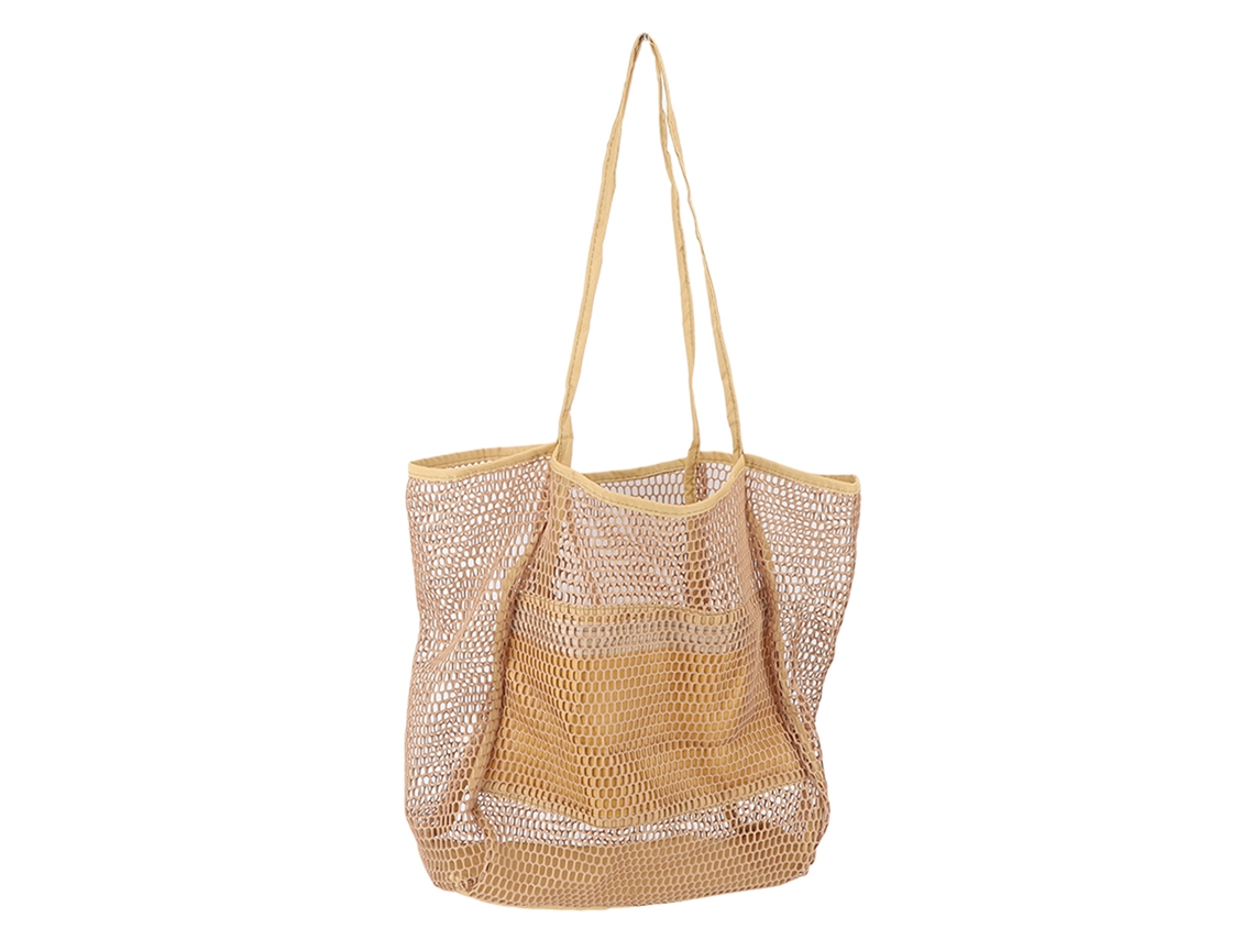 Mala Praia Mesh Grande Capacidade com Bolsos Khaki