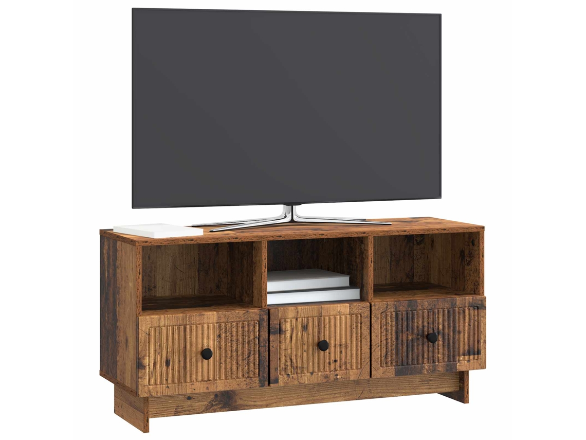 Móvel de TV MAISON EXCLUSIVE 102x36x50 cm em Derivados de Madeira Cinzento Sonoma