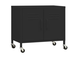Storage Cabinet, Storage Cabinets Vidaxl Preto Aço (n/a)