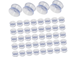 Conjunto De 50 Ventosas Borracha Transparente 20mm, Almofadas De Silicone Antiderrapantes Para Vidro, Para Uso Em Móveis