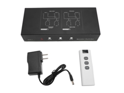 Conmutador amplificador de altavoces con 2 entradas y 1 salida, con mando a distancia para cine en casa, conector USB S/MARCA