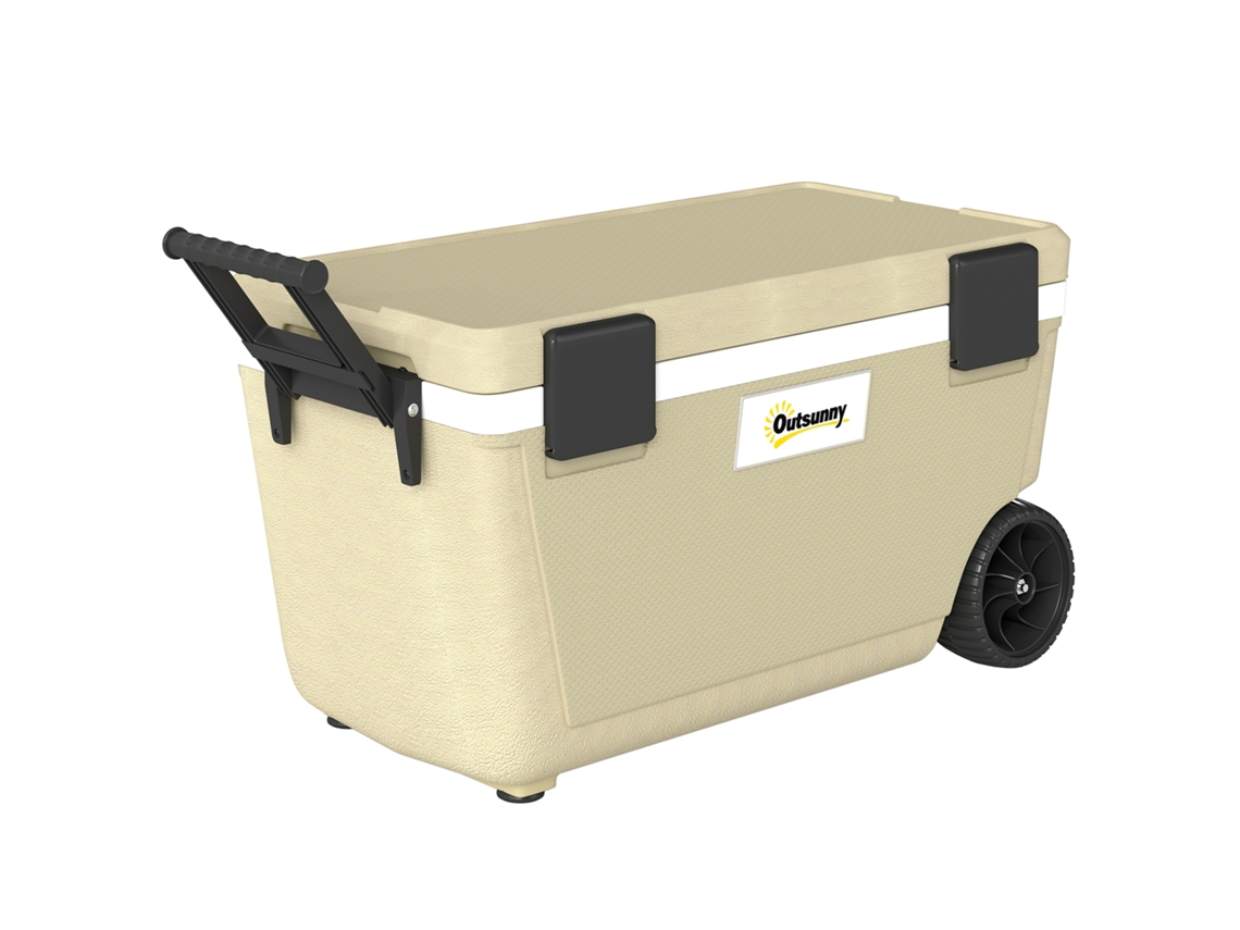 Cold Box 70l com isolamento passivo, 72h de resfriamento, espuma PU, rodas, válvula de drenagem | S/MARCA