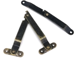 Dobradiça De Suporte Superior Para Tampa Caixa Joias Em Latão Bronze, 5 Peças Formato B, 61x11mm
