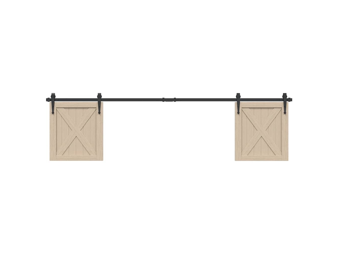 Vidaxl Kit Para Armário Deslizante Aço Carbono 200 Cm
