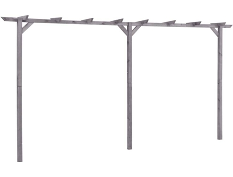 Pérgola de jardim 400x40x205 cm pinho impregnado cinzento