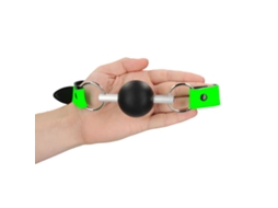 Solid Ball Gag Glow in the Dark - Verde ne�n/negro