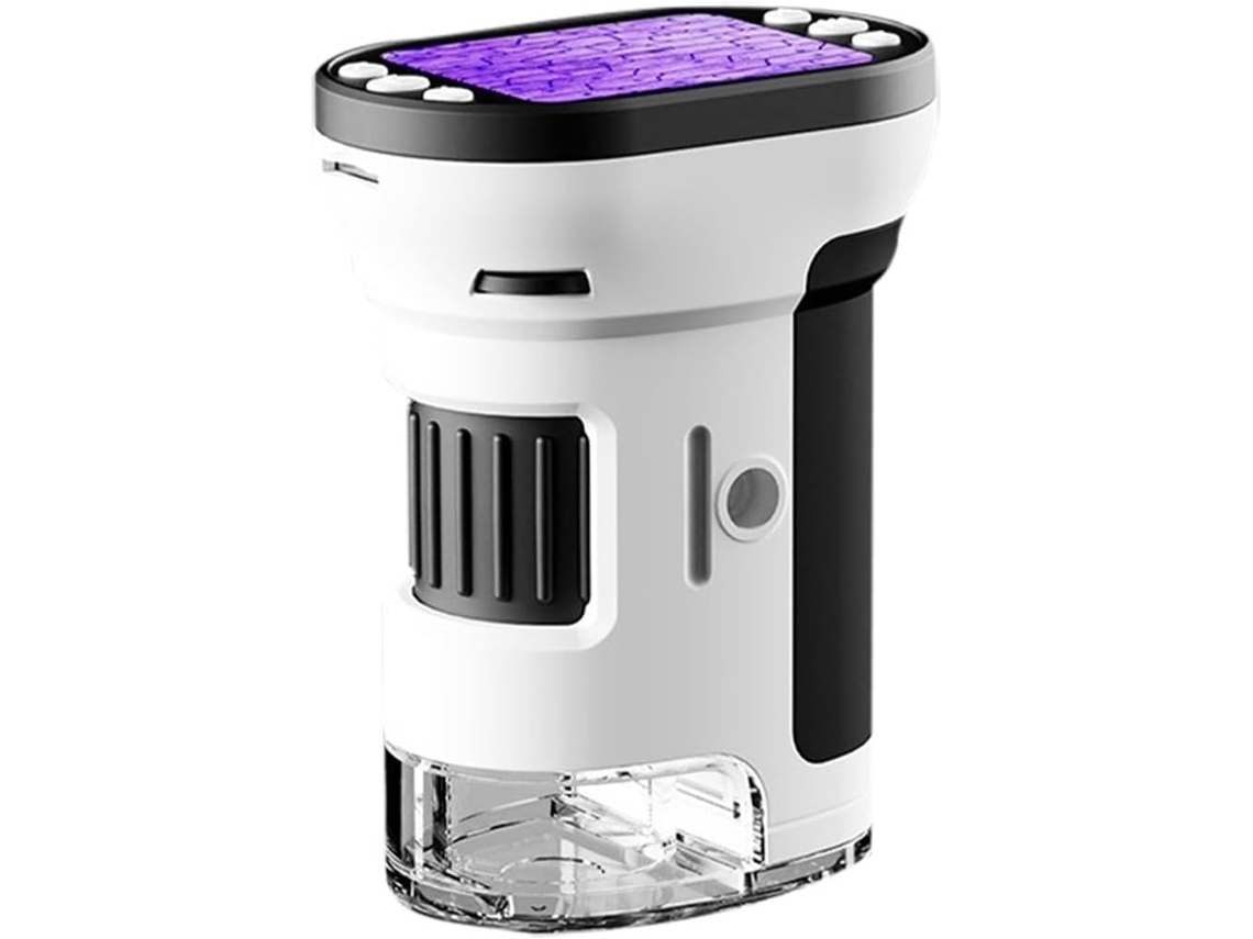 Microscópio Portátil 1000x para Crianças, Tela 4k de 2 Polegadas, Mini Microscópios Digitais Recarregáveis SFUSHOS