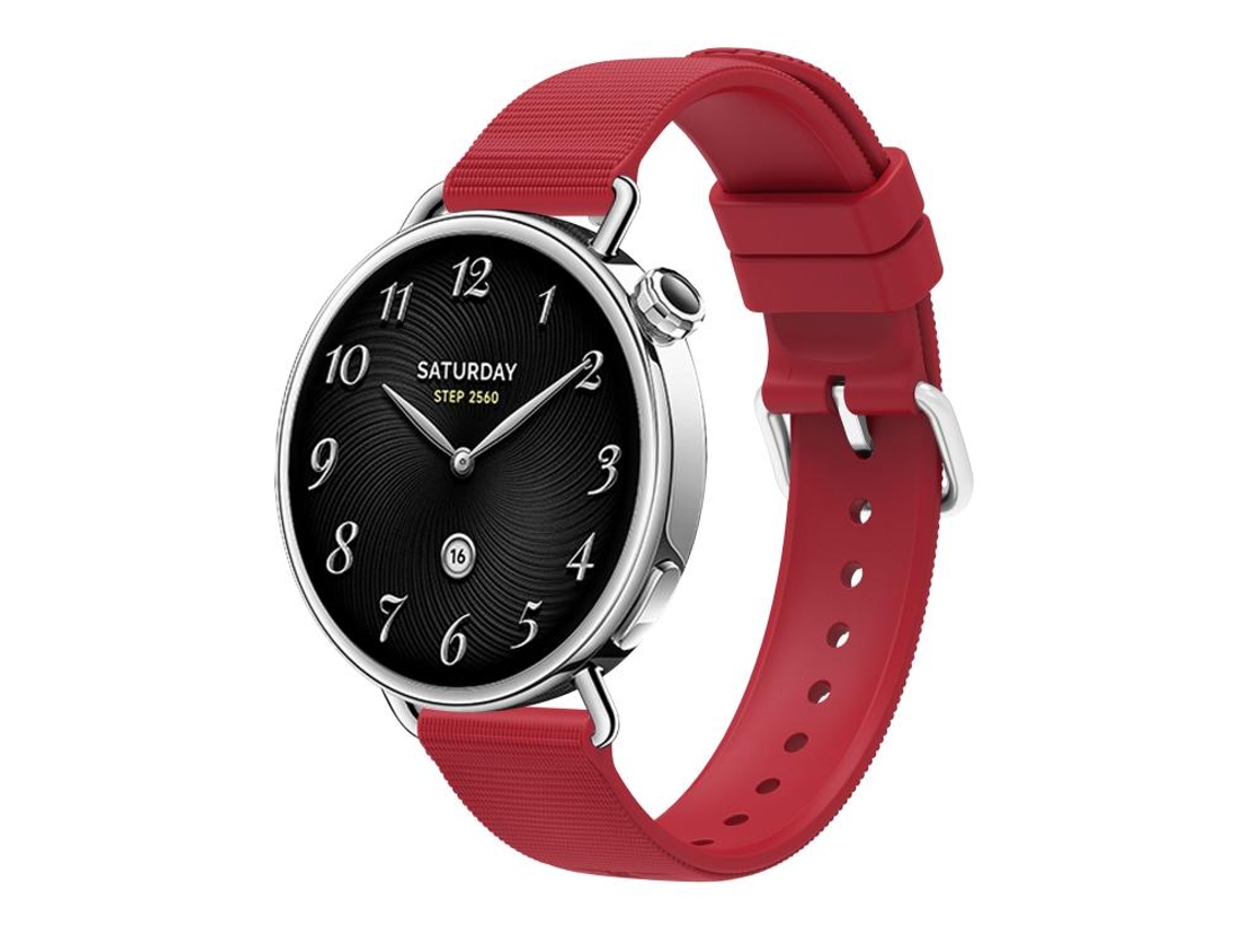 Bracelete Para Xiaomi Watch S4 - Silicone Texturizado - Cor Sólida (41mm) Vermelha