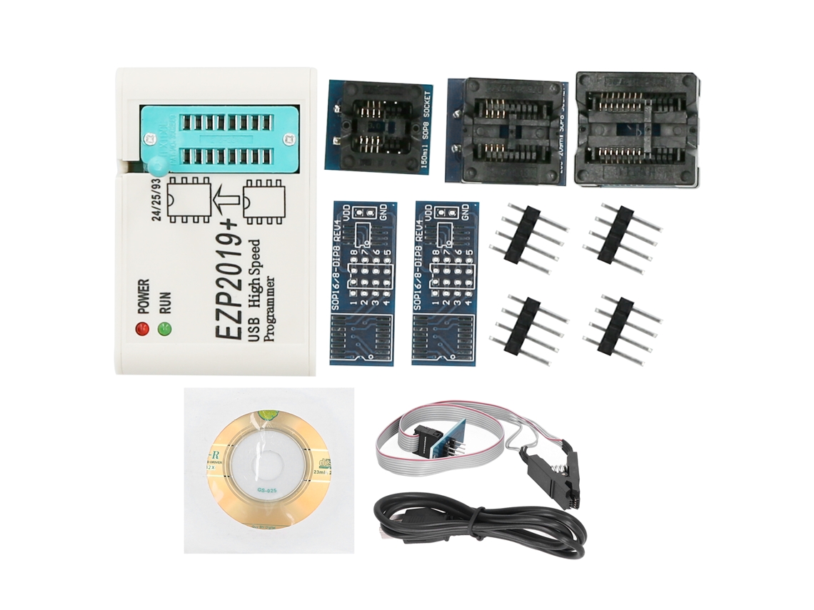 Módulo Programador De Alto Desempenho 7 Socket Para Windows Xp, Ezp2019, Componentes Electrónicos