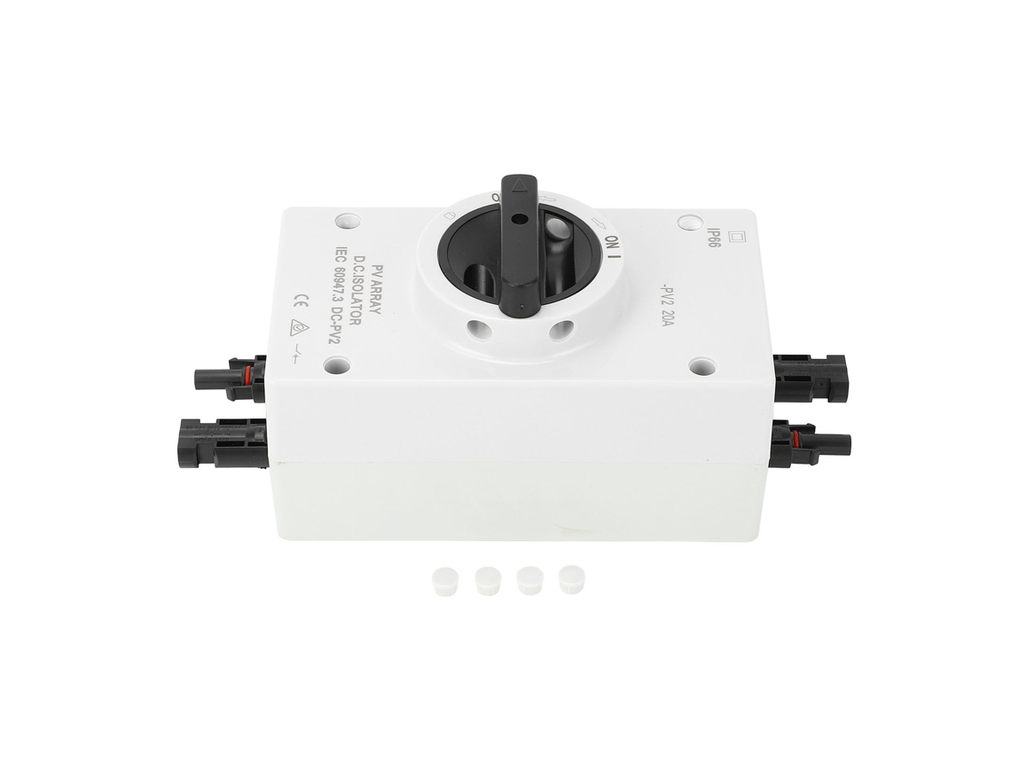 ISOLADOR YURU Cc 1000v 20a Ip66 à Prova D'água para Painéis Solares Sistema Fotovoltaico
