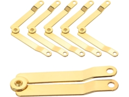 Toyvian Conjunto De 6 Dobradiças Suporte Para Tampa Caixas Em Ferro Dourado Com Construção Robusta E Fácil Instalação