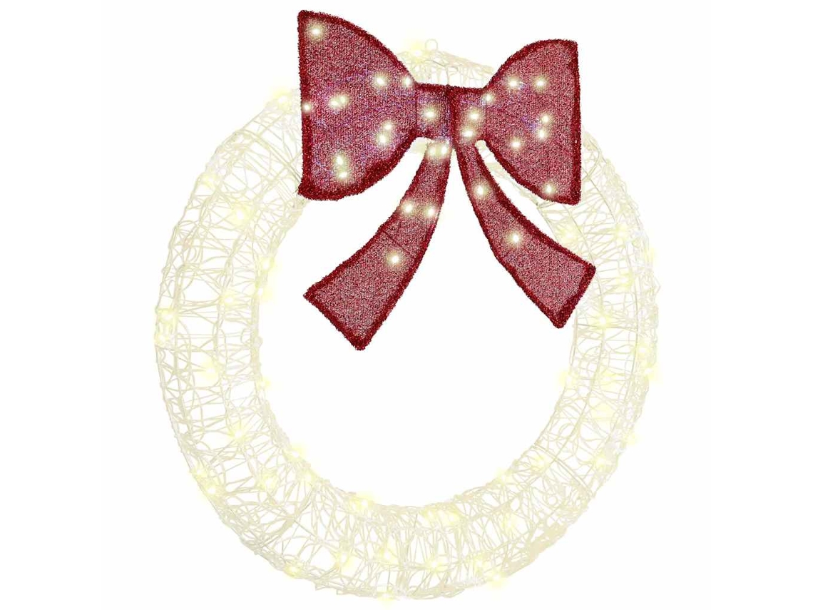 Conjunto 1 Decoração De Natal Vidaxl Branco Quente Acrílico (92 X 92 X 9,5 Cm)