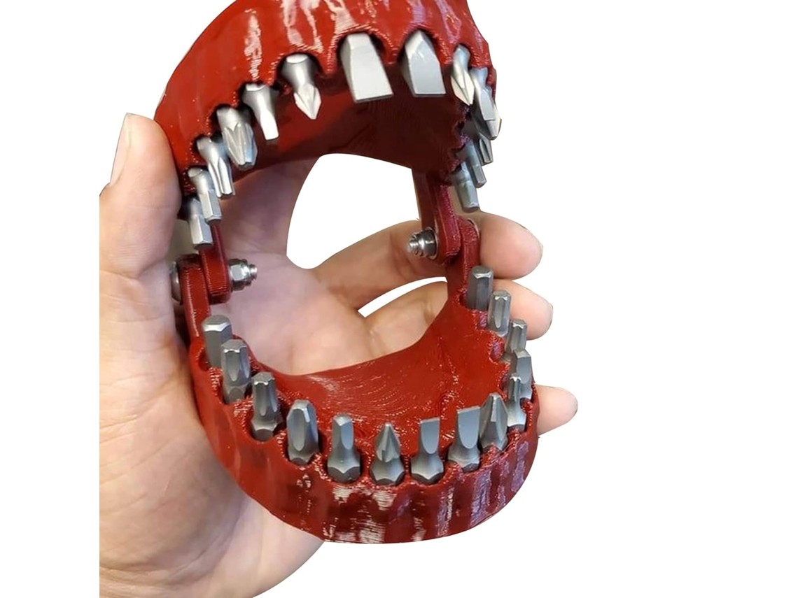 Suporte Para Brocas De Dentaduras | Design Inspirado Em Modelos Dentários Capacidade Até 28 Compatível Com Hexagonais 1/4'' E Adap -aquaforge