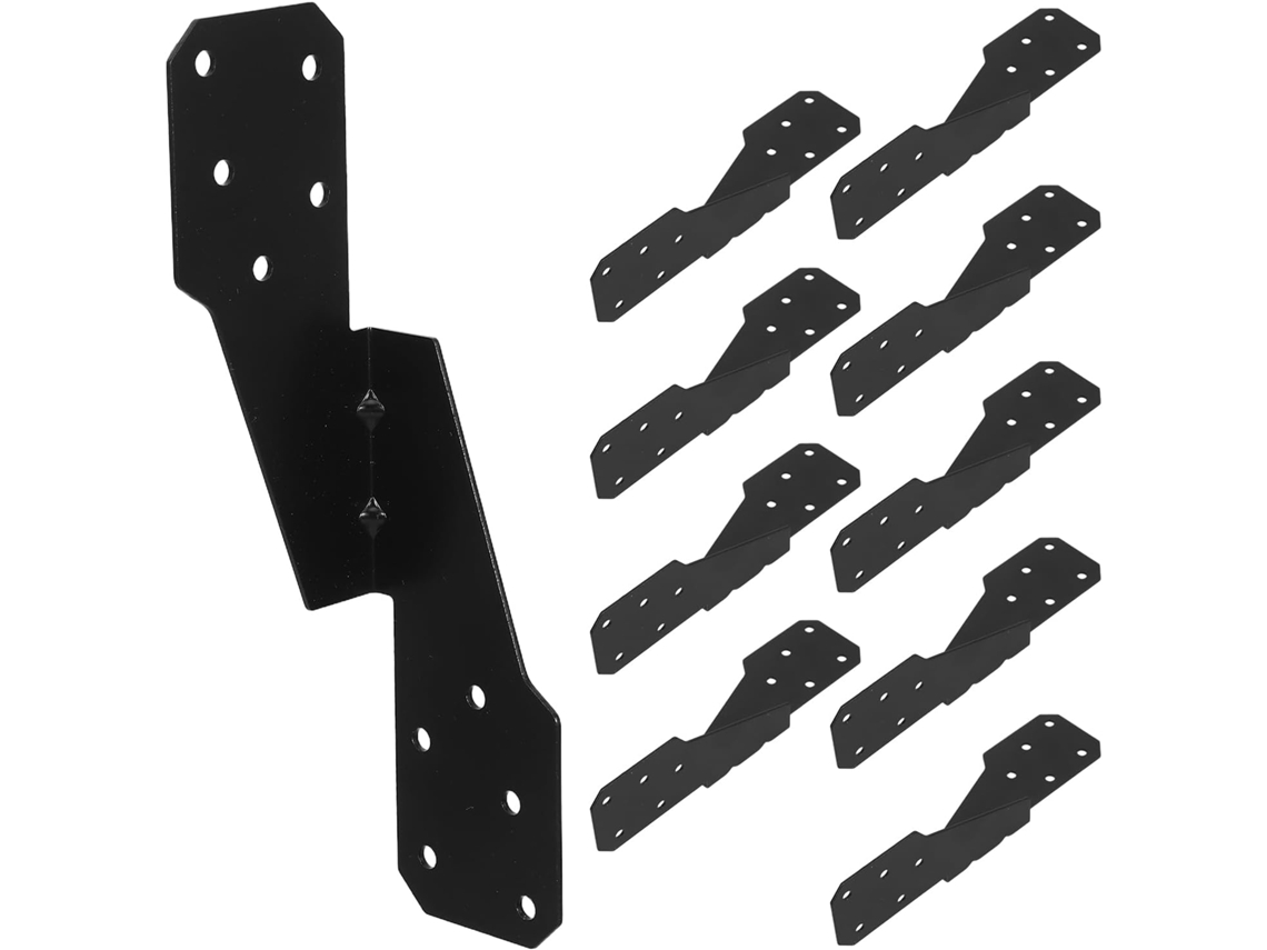 Conjunto De 10 Suportes Aço Carbono Reforçado Para Móveis Madeira, Conectores Seccionais Para Fixação Rápida, Clipes