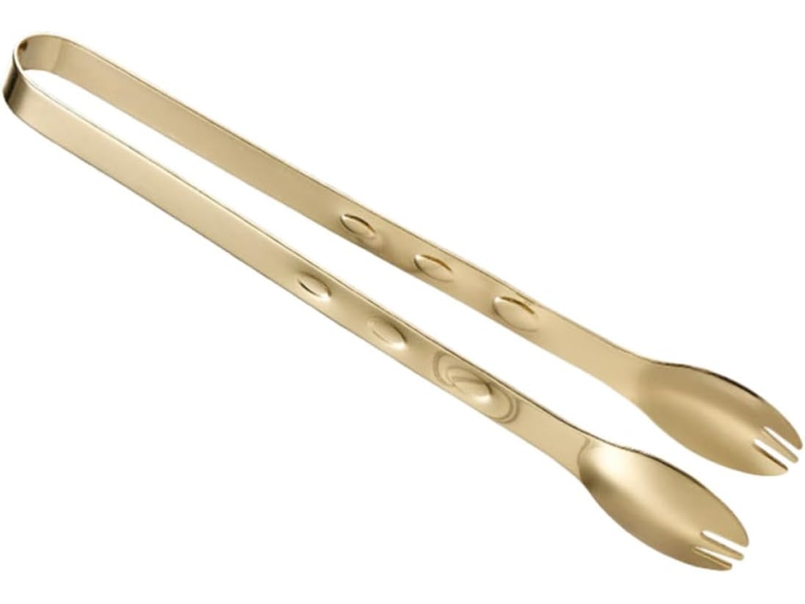 Pinças De Gelo Housoutil Gold Em Aço Inoxidável, Resistentes À Ferrugem, Com Design Antiderrapante, Ideais Para Fatias E